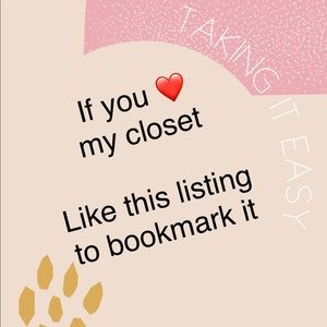 ❤️ Love My Closet - Like This Listing To Bookmark It!!